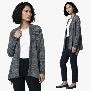 Altar’d State Gray Space Dyed Open Front Cardigan Women Size Large